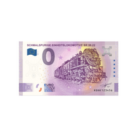 Billet souvenir de zéro euro - Schmalspurige einheitslokomotive BR 99.22 1 - Allemagne - 2021