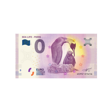 Billet souvenir de zéro euro - Sea Life - Paris 1 - France - 2019