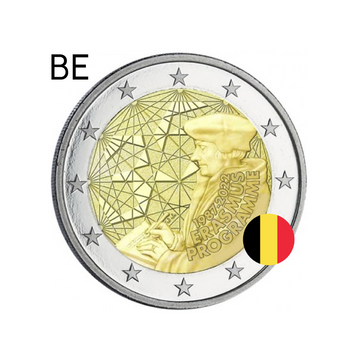 Bélgica - 2 euros comemorativa - 35 anos do programa Erasmus - seja 2022