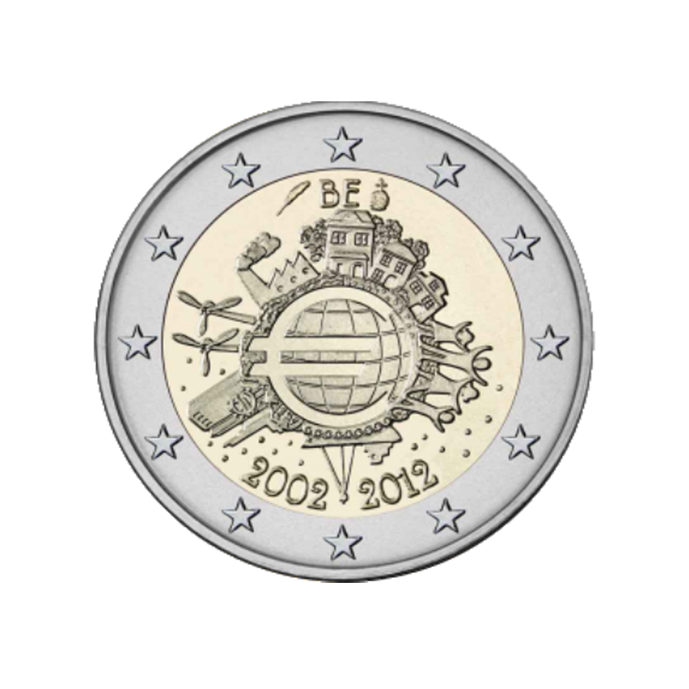 Belgium 2012 - 2 Euro commemorative - 10 years of the euro