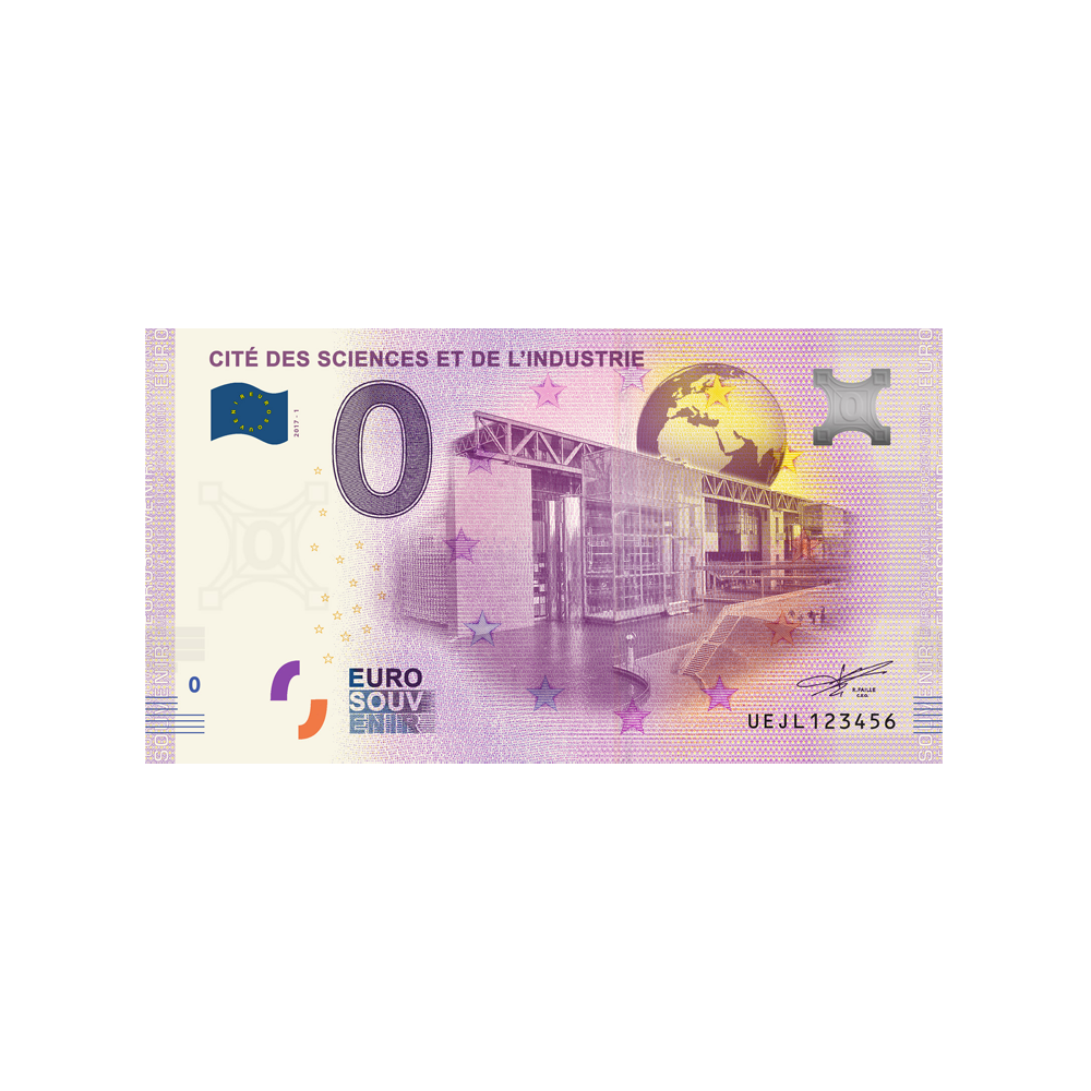 Souvenir -Ticket von null Euro - Stadt der Wissenschaft und Industrie - Frankreich - 2019