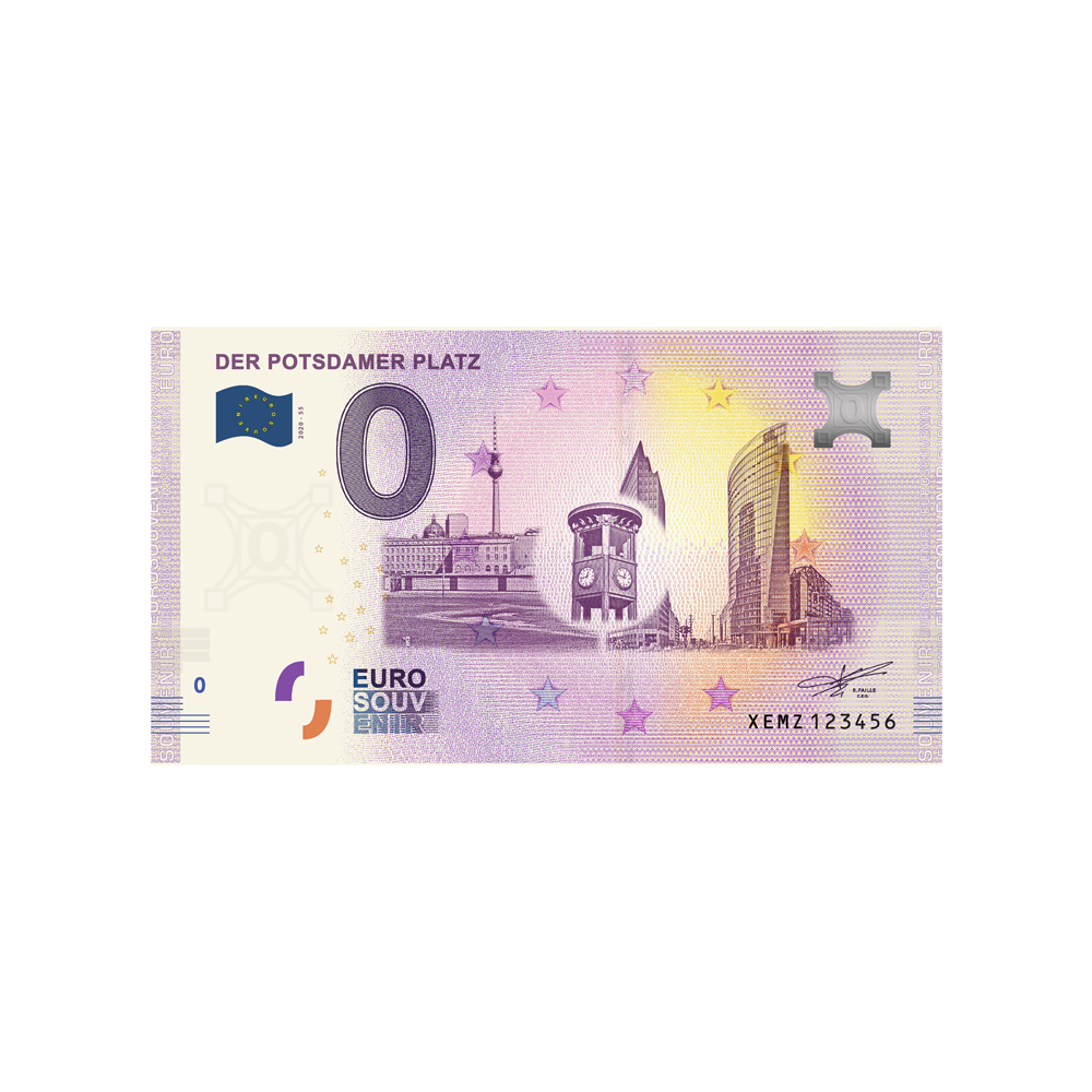 Bilhete de lembrança de zero a euro - der Potsdamer Platz - Alemanha - 2021