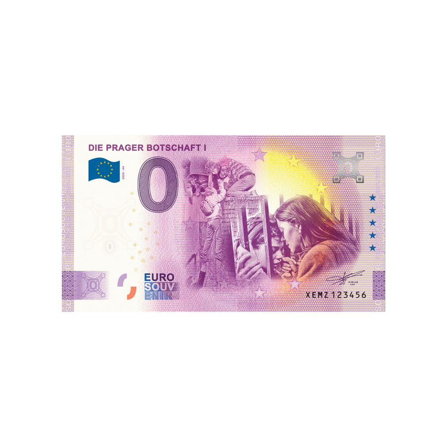 Biglietto souvenir da zero a euro - die Prager Botschaft I - Germania - 2021