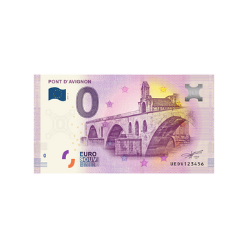 Souvenir -Ticket von Null bis Euro - Pont d'Avignon - Frankreich - 2019