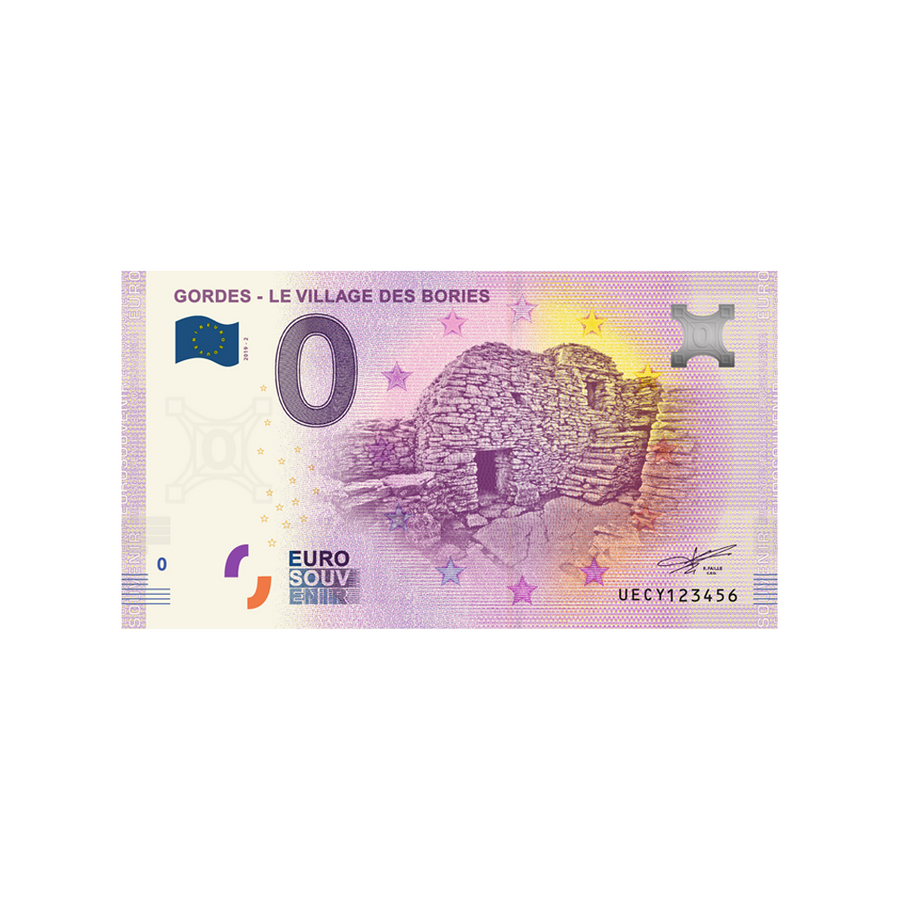 Billet souvenir de zéro euro - Gordes - Le Village des Bories - France - 2019