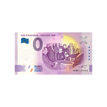 Bilhete de lembrança de zero euro - Das Kaukasus - Treffen 1990 - Alemanha - 2021