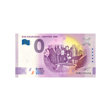 Souvenir ticket from zero euro - das kaukasus - treffen 1990 - Germany - 2021