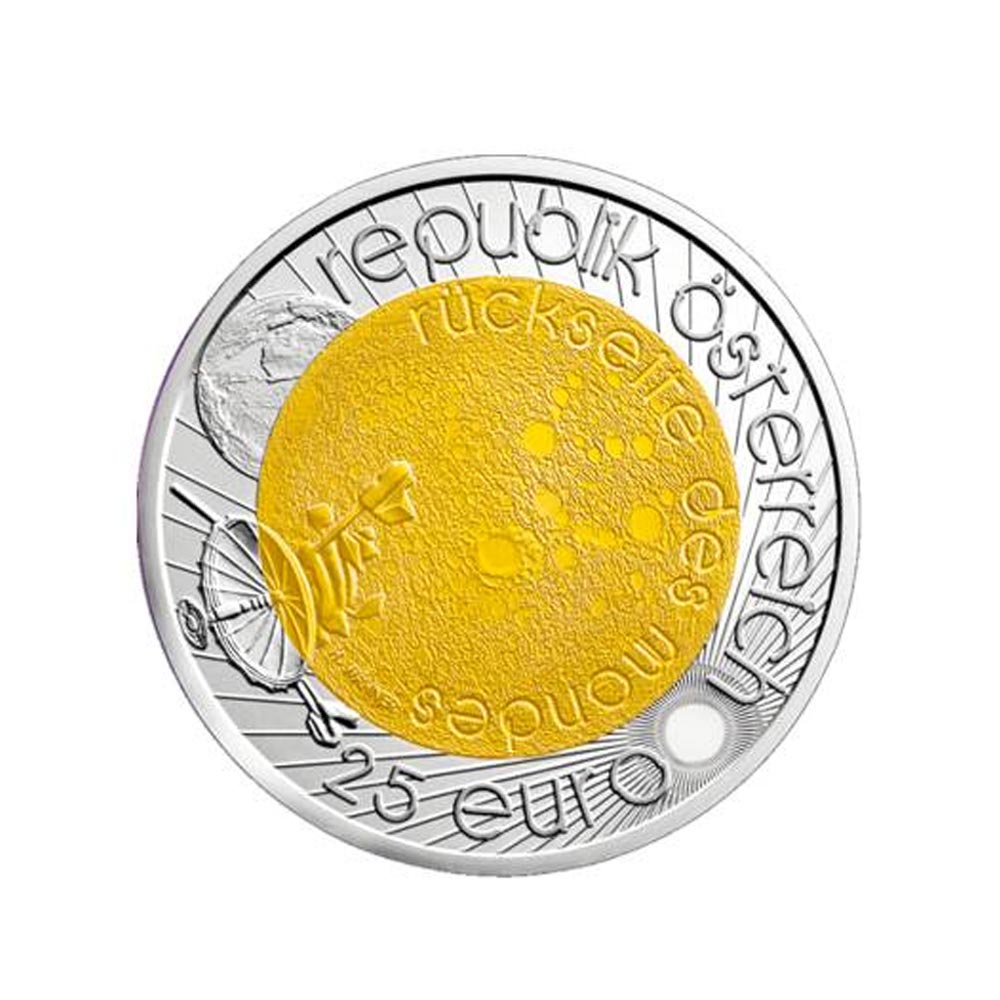 Année Mondiale de l'Astronomie - Autriche - Monnaie de 25 Euro Argent Niobium - 2009
