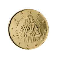 Rotolo di 40 pezzi di 20 centesimi - Saint Marin - 2008