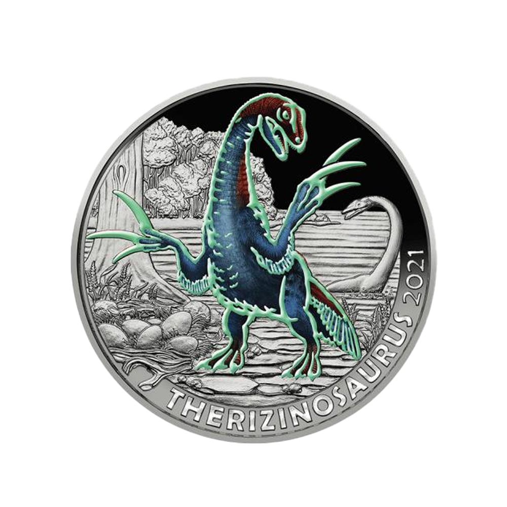 Autriche 2021 - 3 Euro Commémorative - Therizinosaurus - 6/12