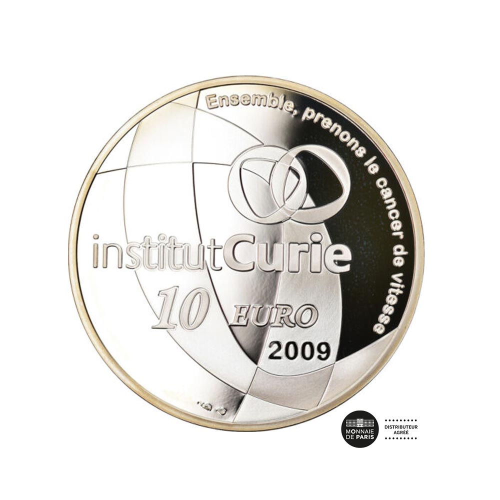 Institut Curie - Moeda de € 10 dinheiro - seja 2009