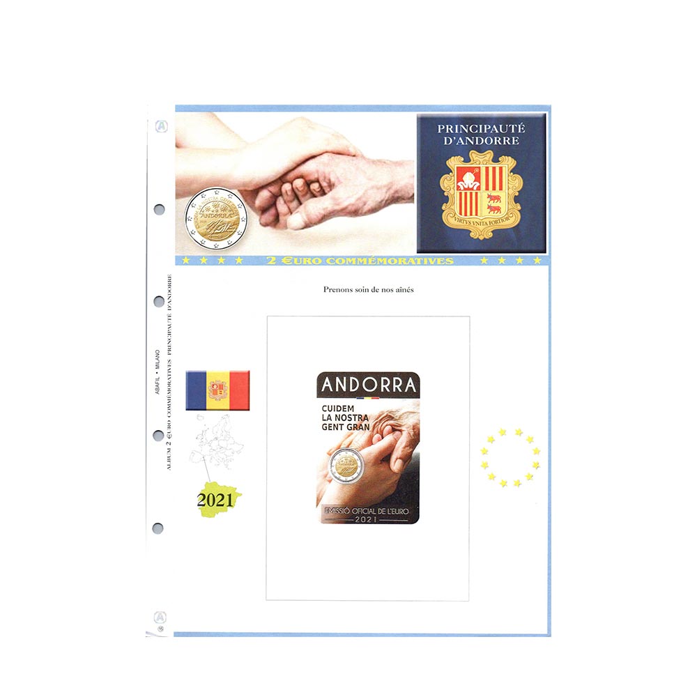 Album dei fogli 2014 a 2021 - 2 Euro Commemorative - Andorra