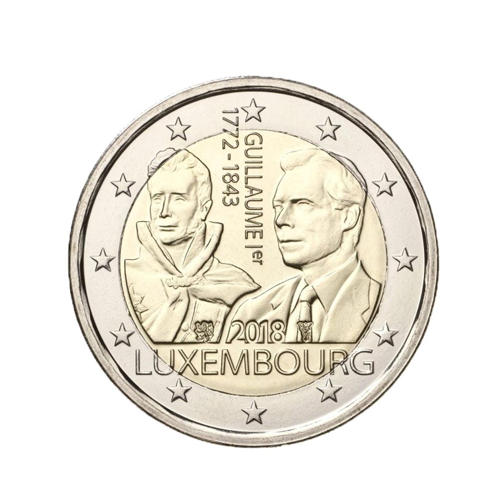 Coincard Luxemburgo 2018 - 2 Euro comemorativo - Guillaume 1er