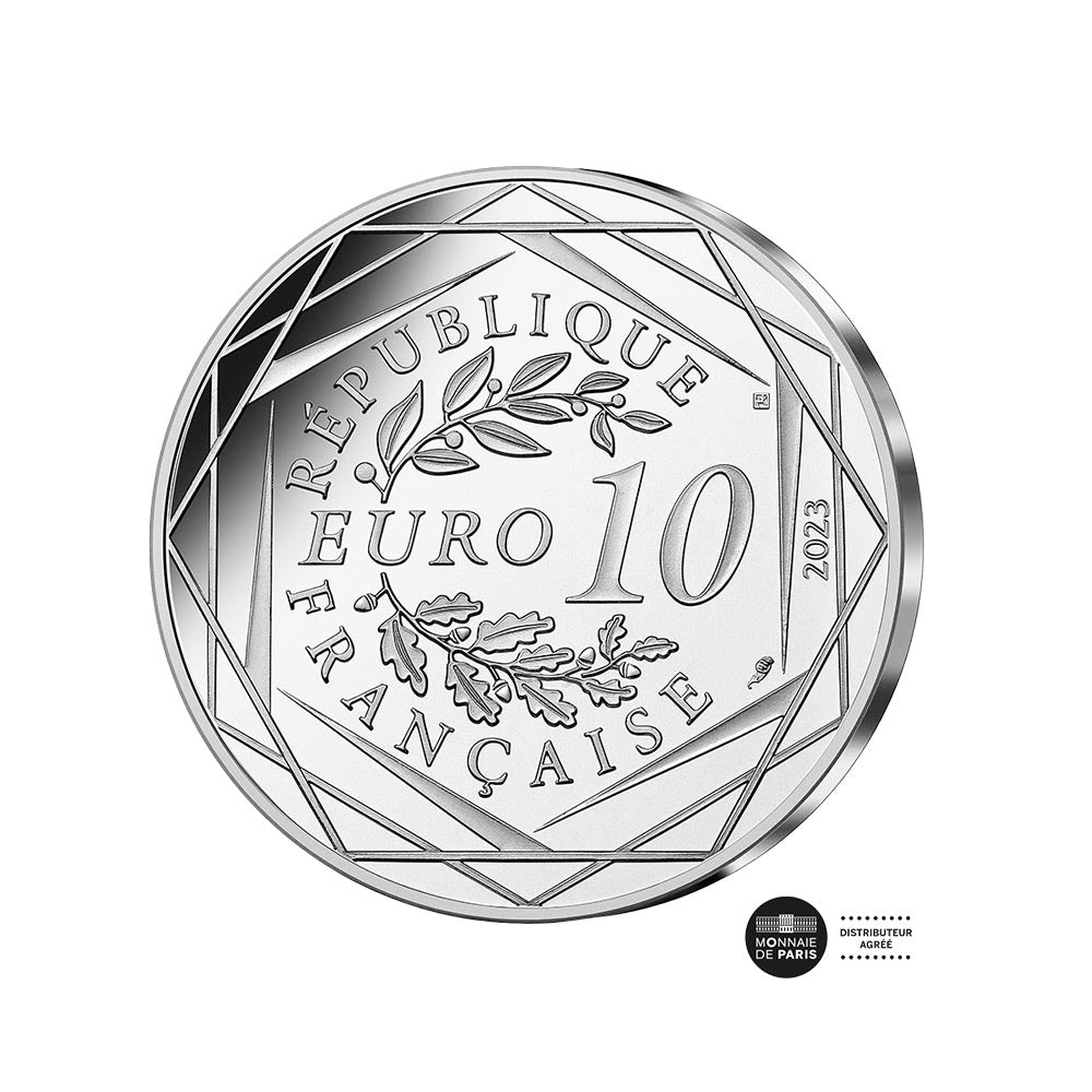 Jeux Olympiques de Paris 2024 - Le Skateboard (4/9) - Monnaie de 10€ Argent - Vague 1 Colorisée