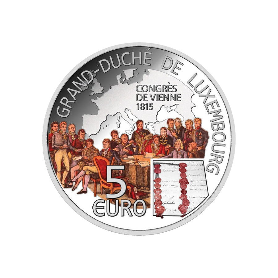 Luxembourg 2015 - 5 Euro Commémorative - Congrès de Vienne - BE