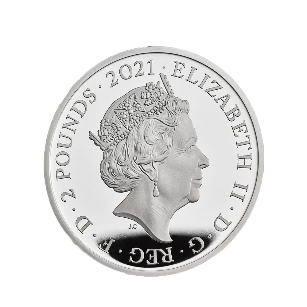 Die WHO - Minze von 2 Pfund 1 Unz Silber ist - Vereinigtes Königreich 2021