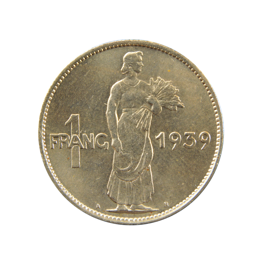 1 Franc Charlotte Luxembourg 1939