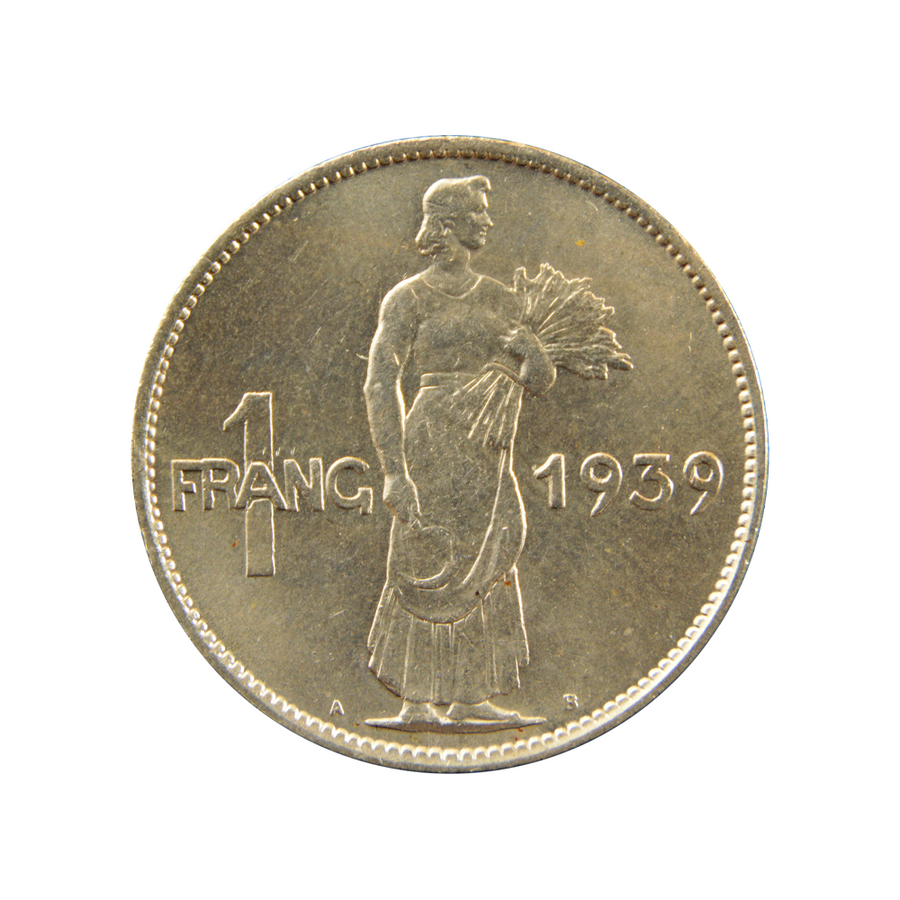 1 Franc Charlotte Luxemburg 1939
