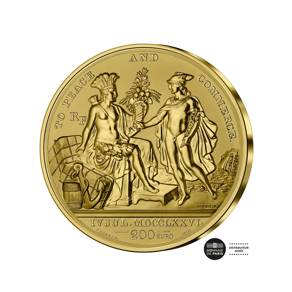 Creation of the big seal of the United States - money of 200 € 1 oz or - BE 2022