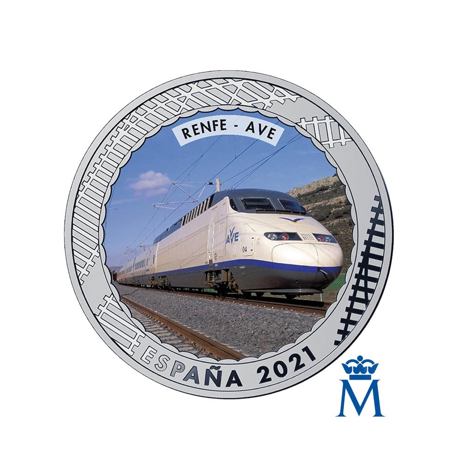 SPAIN 2022 Box - Storia delle ferrovie - Lotto di 20 valute di 1,5 euro