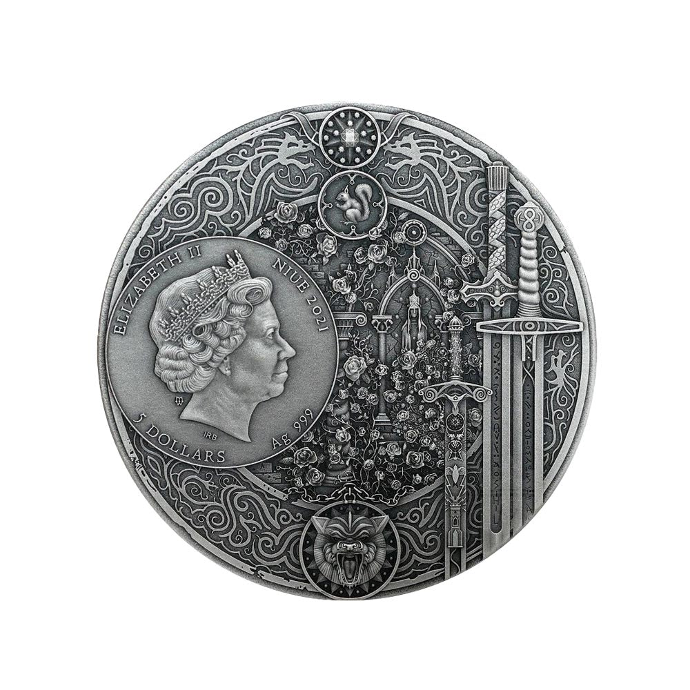 The Witcher - Blood of Elves - Currency of $ 5 Silver 2 Oz - High relief 2021