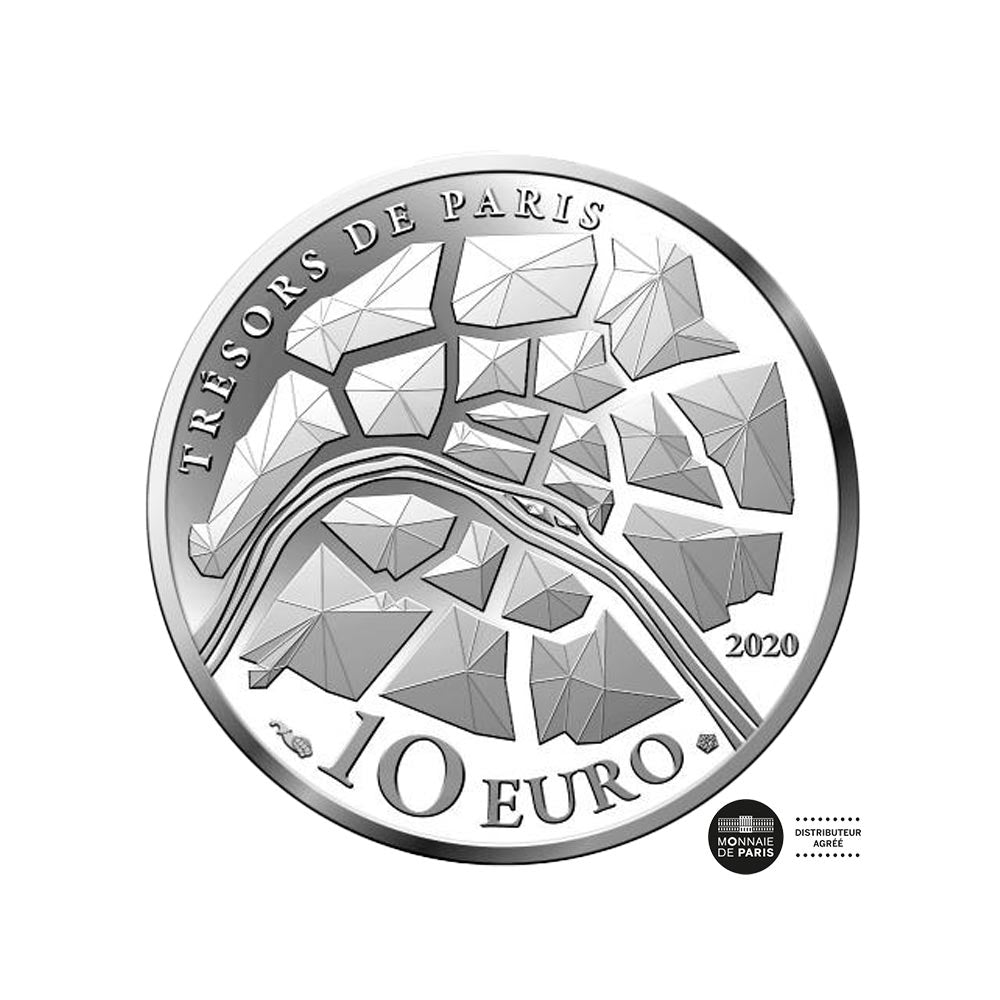Schatten van Parijs - Champs -elysées - Valuta van 10 euro zilver - Be 2020