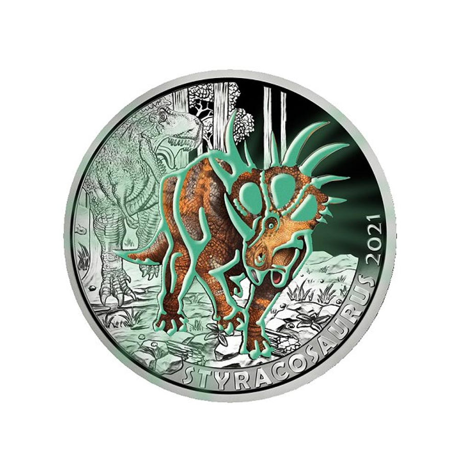 Austria 2021 - 3 Euro Commemorative - Styracosaur - 8/12