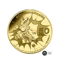 Asterix, 60 jaar asterix - valuta van € 50 goud - be 2019
