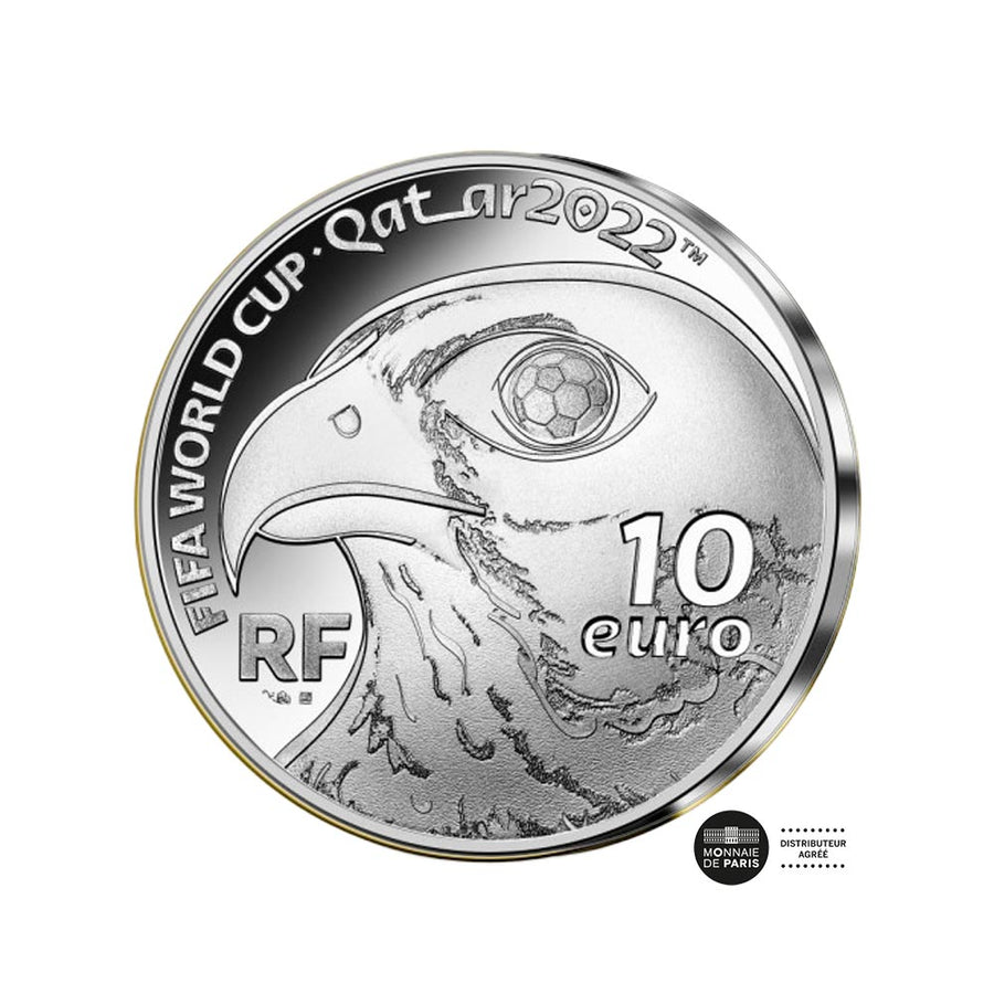 coupe du monde fifa qatar monnaie de paris 2022 10 euro argent 2021