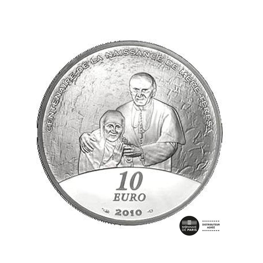 Madre Teresa - valuta di € 10 denaro - BE 2010
