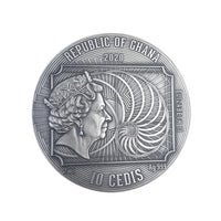 Leonard de Vinci - World's Greatest Artists - Monnaie de 10 Cedis - Antique Finish 2019