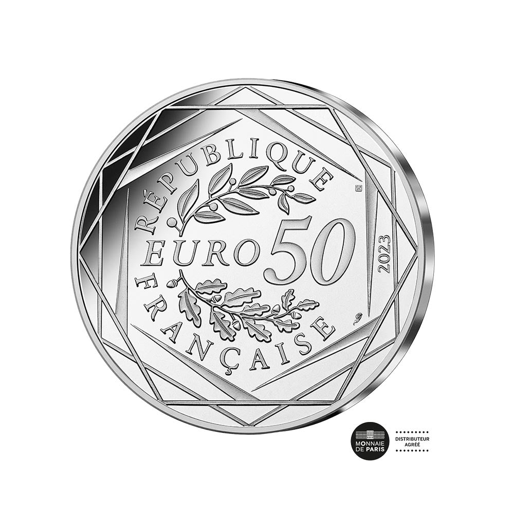 Jeux Olympiques de Paris 2024 - Tous engagés (2/2) - Monnaie de 50€ Argent - Vague 1 - Colorisée