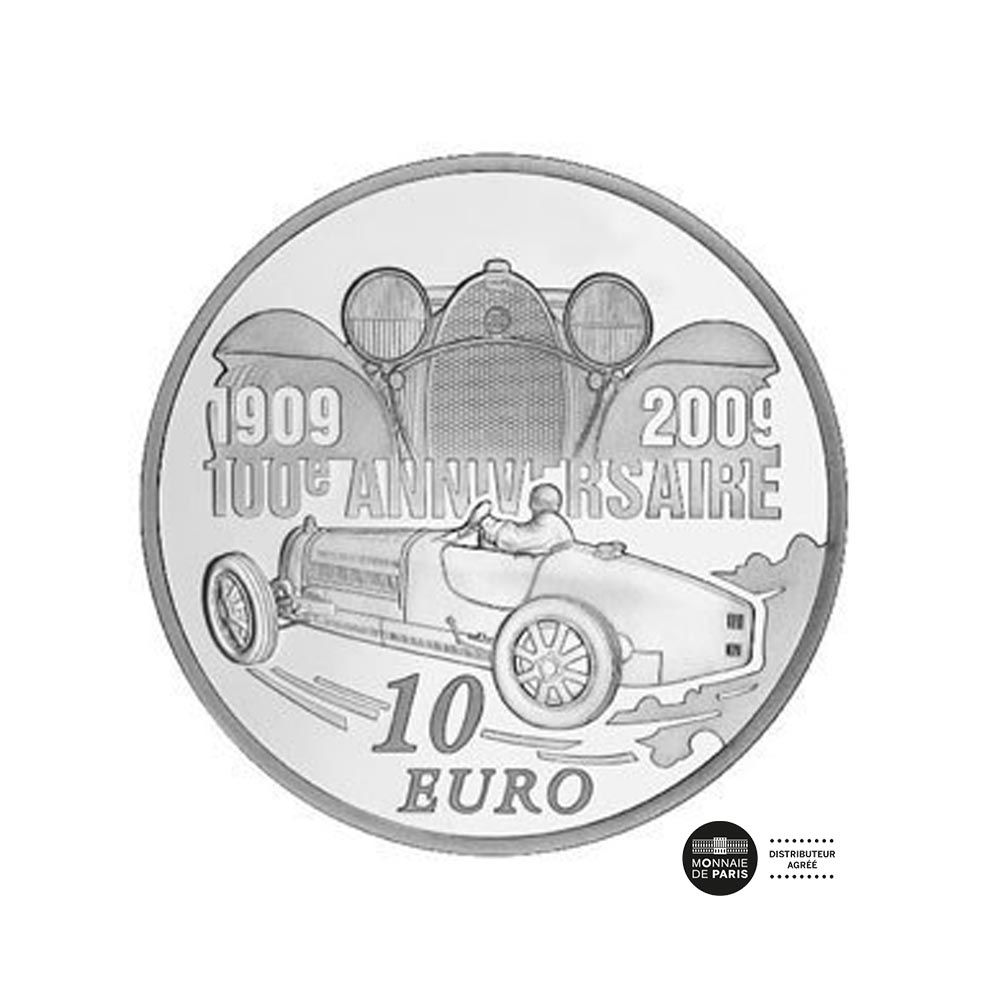 Ettore bugatti - valuta van € 10 geld - be 2009