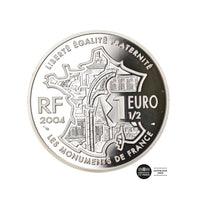 Avignon et le palais des Papes - Monnaie de 1,5€ Argent - BE 2004