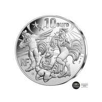 Frankrijk Wereldkampioen - Valuta van € 10 Silver Quality Be - Vintage 2018