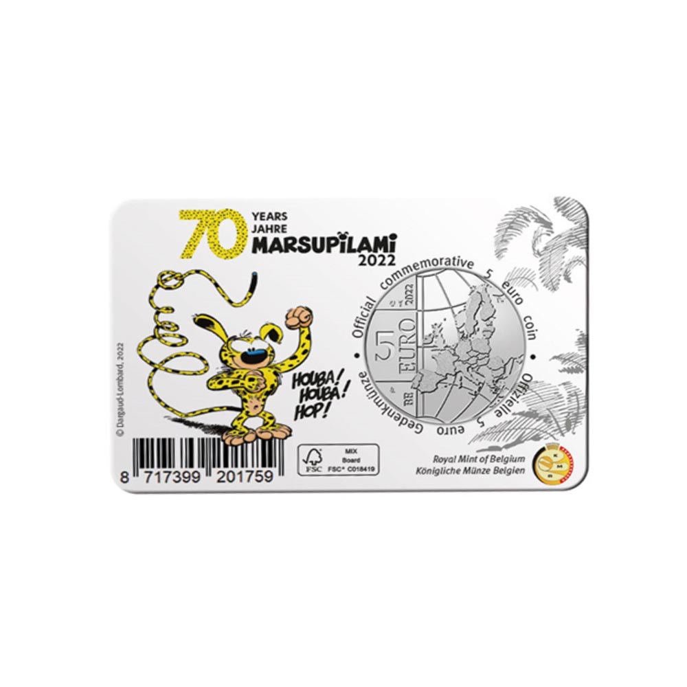 70 ans marsupilami 5 euro coincard