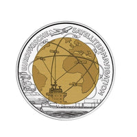 Navegação européia por satélite - Áustria - moeda de 25 euros dinheiro niobium - 2006