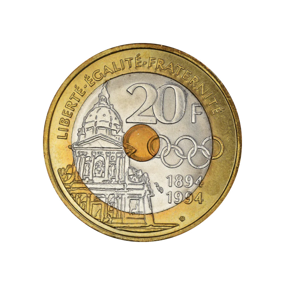 France - 20 francs 1994 - Pierre de Coubertin
