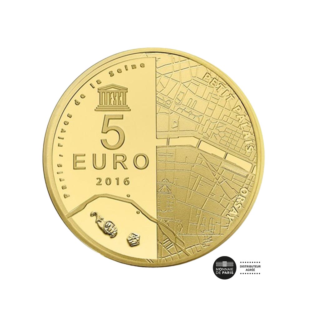 UNESCO - Musée d'Orsay en Petit Palais - 5 € Gold Currency - Be 2016