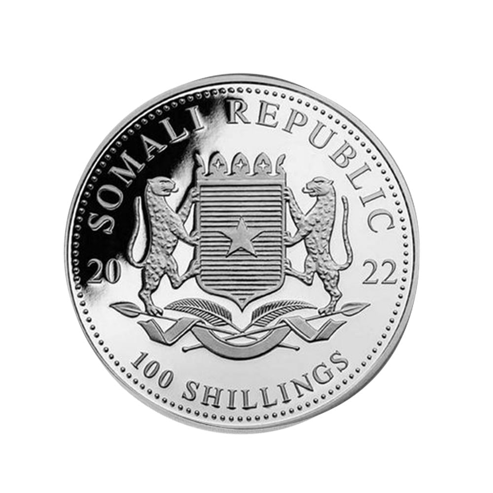 Africano Worldwide - Elephant - 100 Silver Shillings Currency - BU 2022