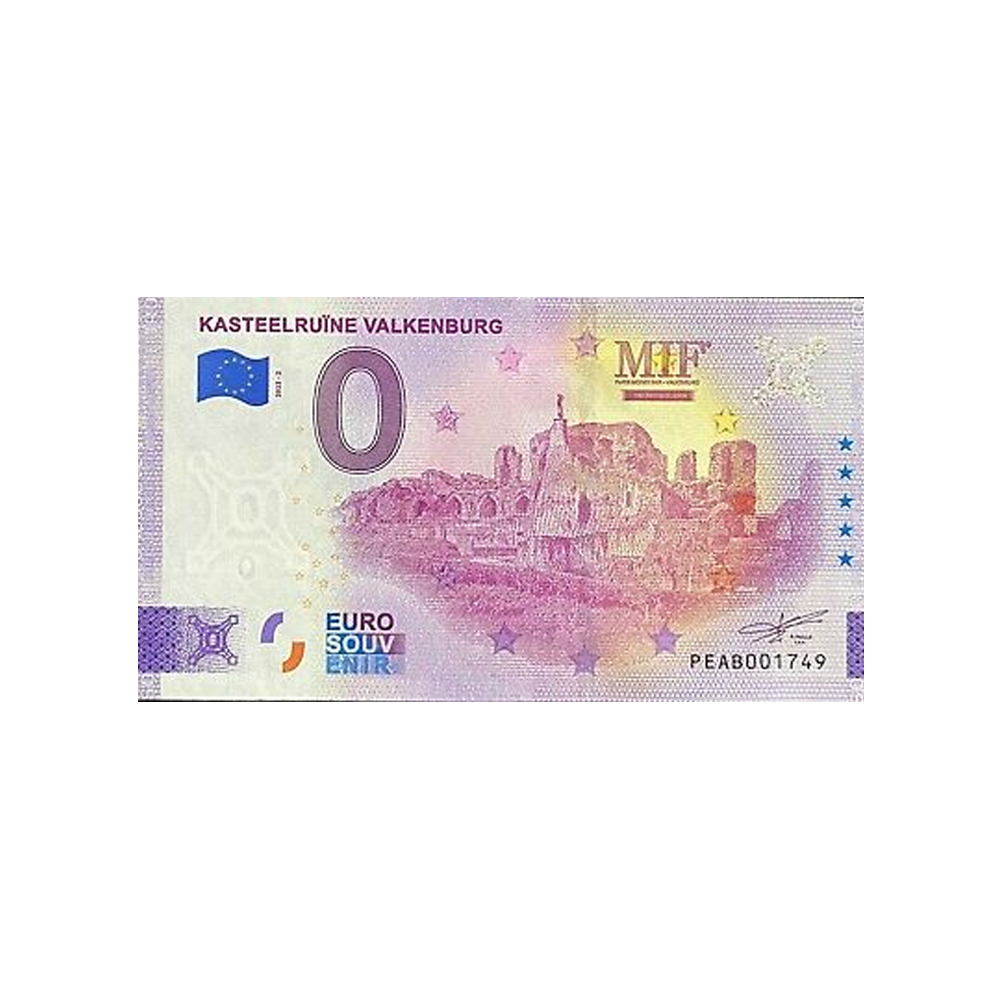 Billet souvenir de zéro euro - Kasteelruïne Valkenburg - Pays-Bas - 2022