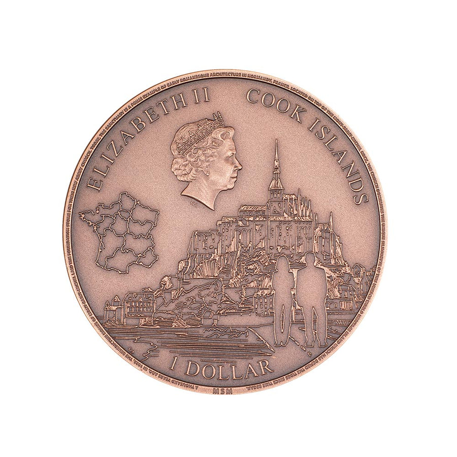 Mont-Saint-Michel - Monnaie de 1 Dollar Cuivre - 2023
