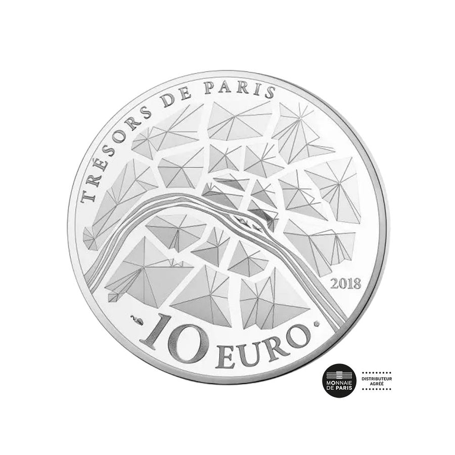 Trésors de Paris - Pont Alexandre III - Monnaie de 10 euro Argent - BE 2018