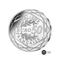 Jeux Olympiques de Paris 2024 - Bienvenue (1/2) - Monnaie de 50€ Argent - Vague 1 - Colorisée