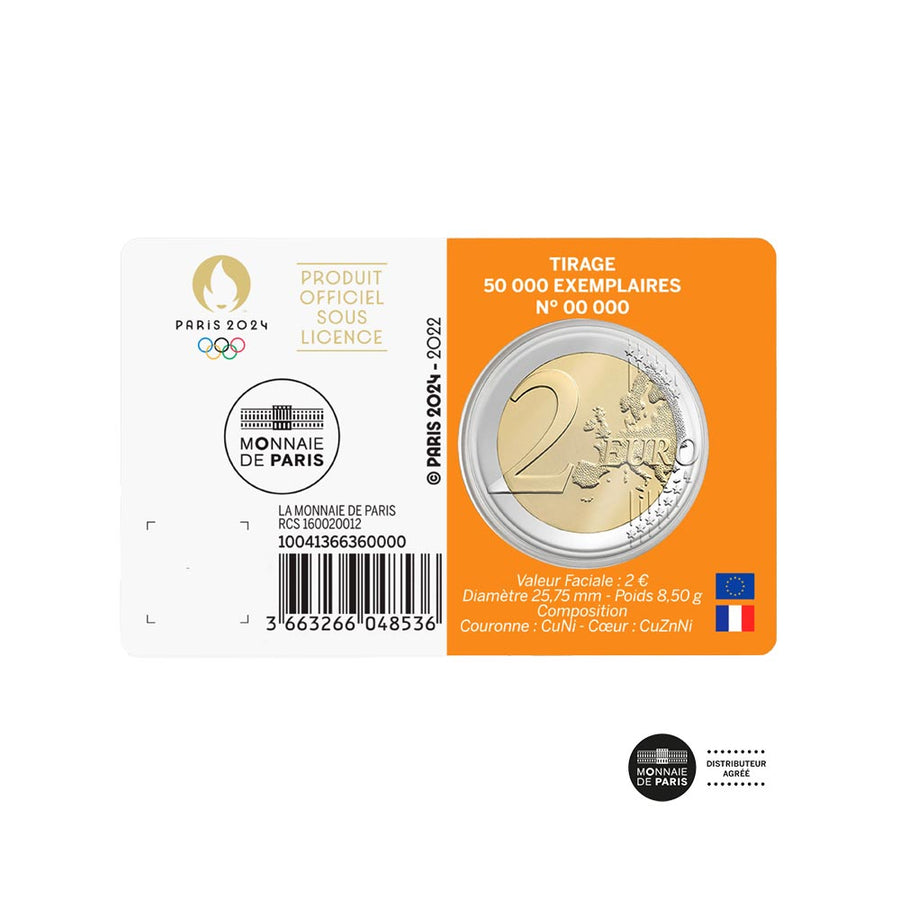 Jeux Olympiques de Paris 2024 - 2€ Commémorative BU 1/5 - Année 2