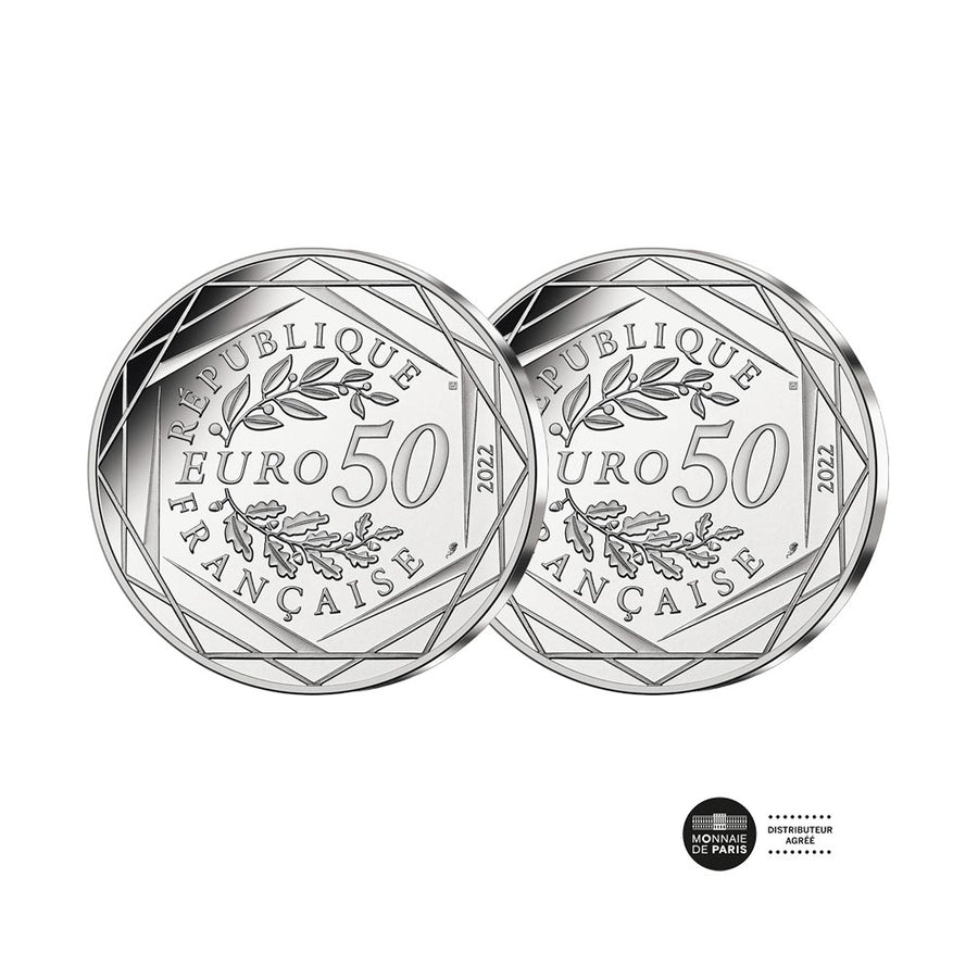 asterix vague 1 2022 lot de 2 monnaies de 50 euros argent