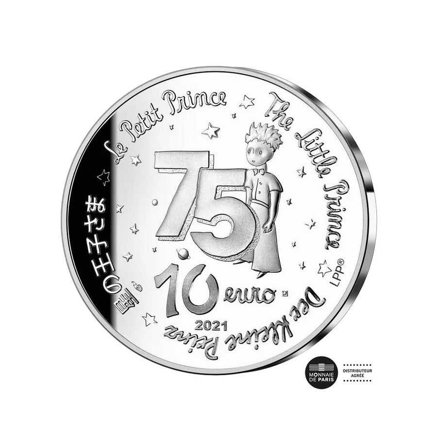 O pequeno príncipe - moeda de € 10 prata - o pequeno príncipe me leva para a lua - seja 2021