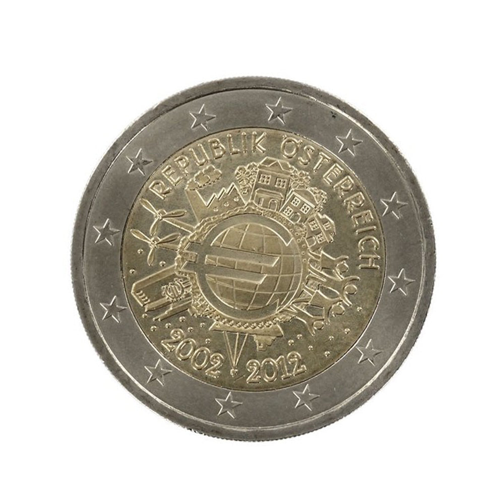 Oostenrijk 2012 - 2 euro herdenking - 10 jaar van de euro