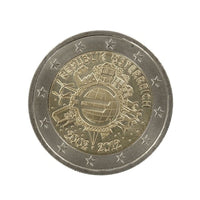 Áustria 2012 - 2 euros comemorativo - 10 anos do euro