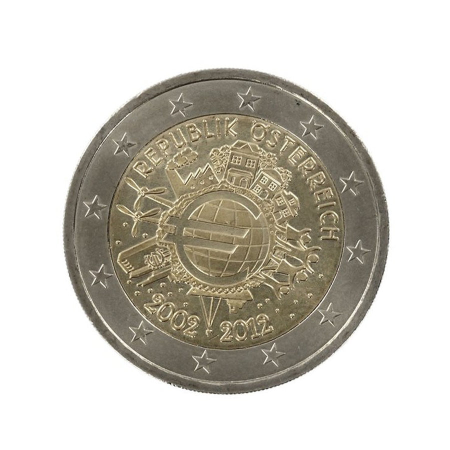 Autriche 2012 - 2 Euro Commémorative - 10 ans de l'Euro